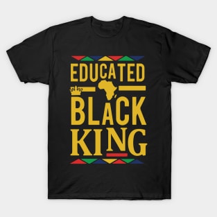 Educated Black King, Black Man, African American, Black Men T-Shirt